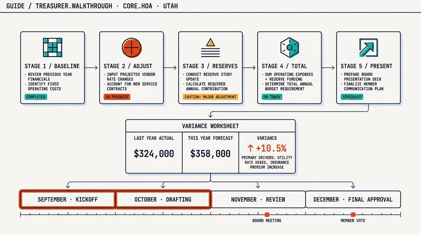 The HOA Budget Build: A Treasurer's Annual Walkthrough