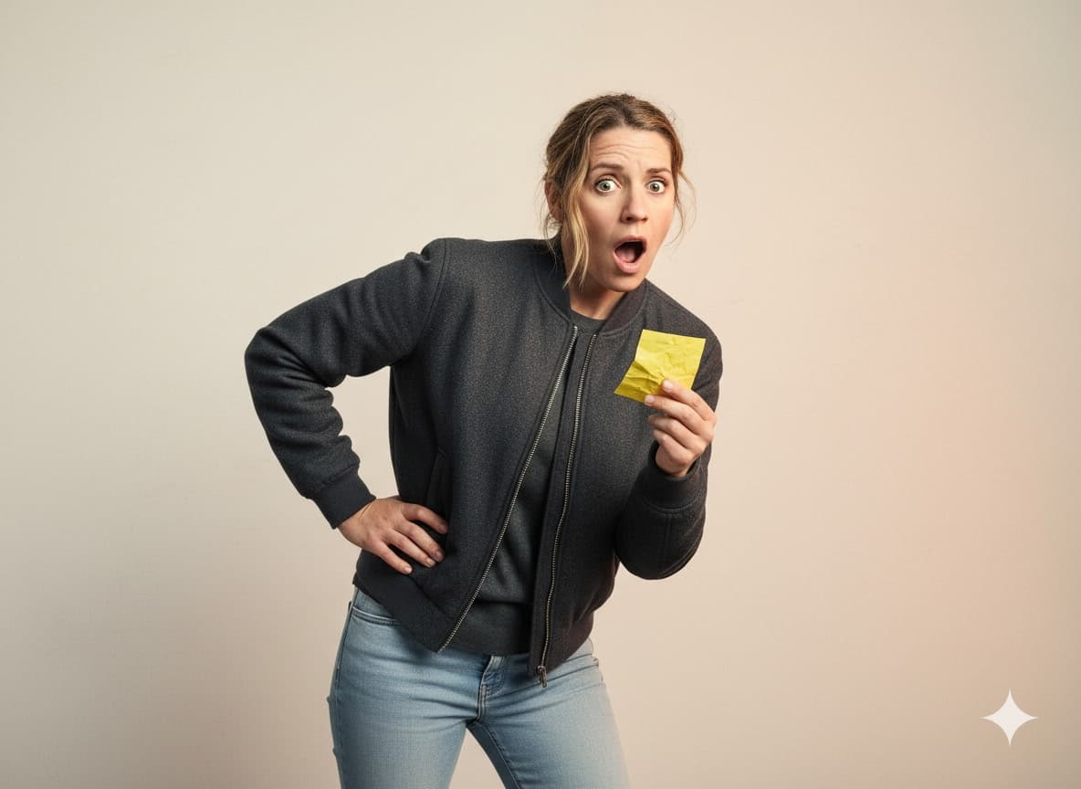 Tomi Kennedy holding a sticky note